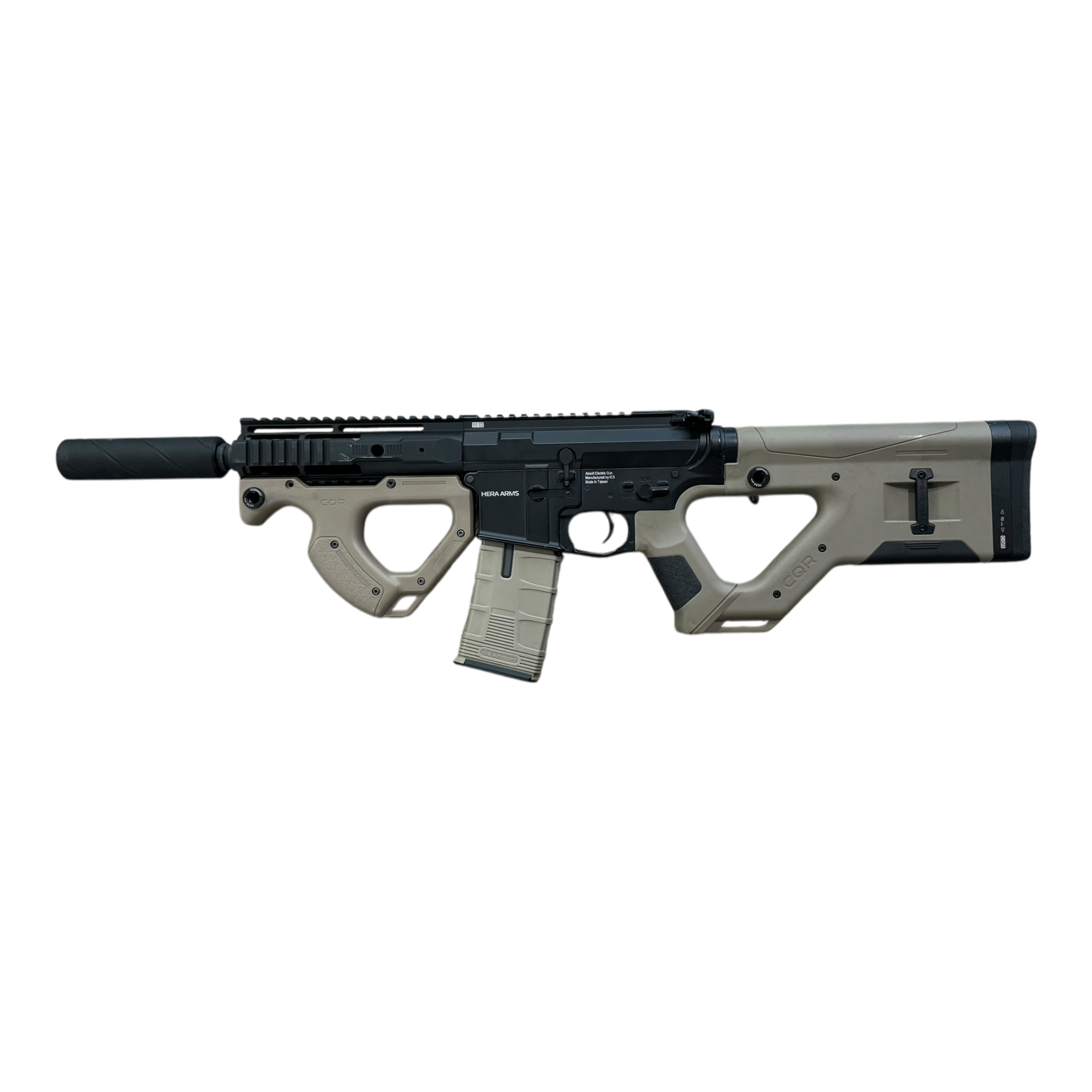 (USED) Hera Arms CQR Split Gearbox AEG Rifle By ICS (Two-Tone) (USED) Hera Arms CQR Split Gearbox AEG Rifle By ICS (Two-Tone)